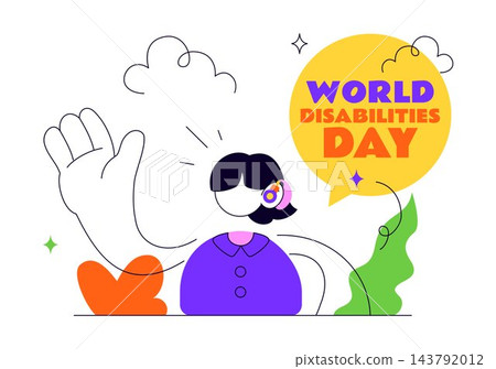 World Disabilities Day Vector Illustration Featuring Inclusive Woman, Accessibility Awareness, Disability Rights, Empowerment, and Equal Opportunity World Disabilities Day Vector Illustration Featuring Inclusive Woman, Accessibility Awareness, Disability Rights, Empowerment, and Equal Opportunity 143792012
