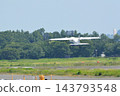 Cessna plane flying away (Chofu Airport / Chofu City, Tokyo) 143793548
