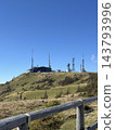 A beautiful view and a path leading to the radio tower at the summit. 143793996
