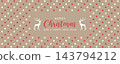christmas greeting card with dots and deer vector illustration 143794212