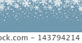 fallen snowflake banner with copy space for christmas vector illustration 143794214