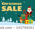 Santa Claus and Reindeer Christmas Sale Frame Background Illustration 143794261