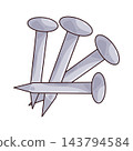 Illustration of Metal Nails 143794584