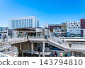 [Kanagawa Prefecture] The east exit of Totsuka Station under a refreshing blue sky. 143794810