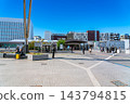 [Kanagawa Prefecture] The east exit of Totsuka Station under a refreshing blue sky. 143794815