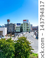 [Kanagawa Prefecture] In front of JR Totsuka Station, where various buildings line the street. 143794817