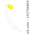 Bean sprouts (single item) - Hand-drawn watercolor illustration material 143794869