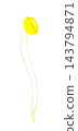 Bean sprouts (single item) - Hand-drawn watercolor illustration material 143794871