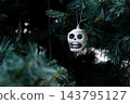 Halloween skull ornament 143795127