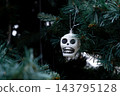 Halloween skull ornament 143795128