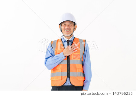 反光背心，工作服，高級男性 143796235