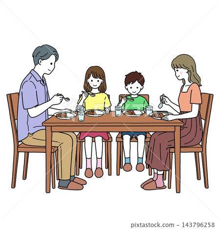 Family in the meal Family in the meal 143796258