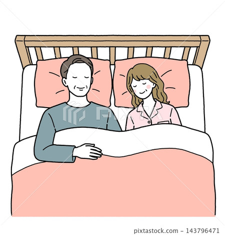 A sleeping couple A sleeping couple 143796471