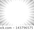 漫畫風格的插圖，帶有黑色速度線和突出主體的背景。 143796575