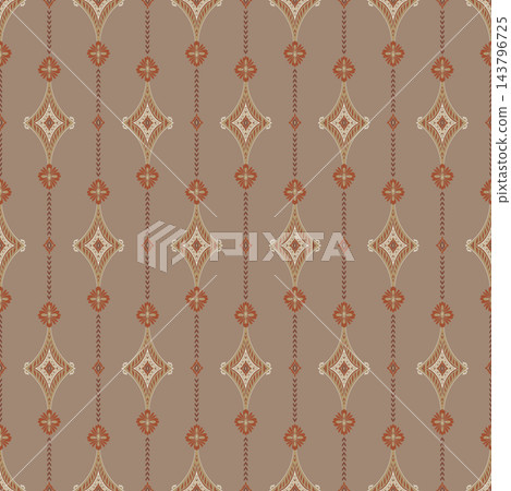 Beige Terracotta Rosette Foulard Pattern Beige Terracotta Rosette Foulard Pattern 143796725