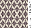 Plum Cream Ogee Geometric Folk Pattern 143796771