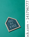 sign in the shape of a house and text 100% AI FREE 143796777