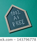 a closeup of the handwritten 100% AI FREE message 143796778