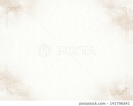 水彩風格優雅美麗的金色角框背景(橫向) 水彩風格優雅美麗的金色角框背景(橫向) 143796841