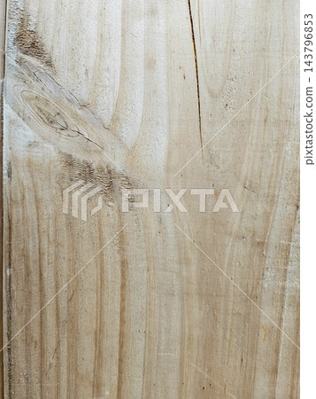 Natural wood plank texture background with organic knot and crack pattern 143796853