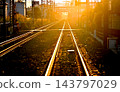Railway (Private Railway): Tobu Noda Line - Sunset and the Railway - Between Nanari and Owada 143797029