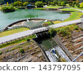 從水之裡吊橋上眺望宮瀨湖濱公園。 143797095