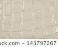 White faux crocodile embossed leather texture background 143797267