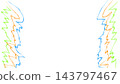 Surreal twisting abstract lines with lighting stains for decoration 143797467