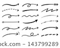 Handdrawn Brush Arrows Set Handdrawn Brush Arrows Set 143799289