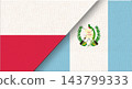 Illustration of the National Flags of Poland and Guatemala with Fabric Texture 143799333