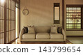 sofa armchair minimalist design japanese style.3D rendering 143799654