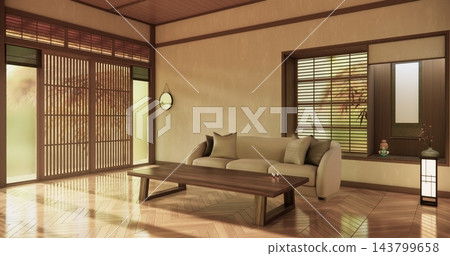 sofa armchair minimalist design japanese style.3D rendering sofa armchair minimalist design japanese style.3D rendering 143799658