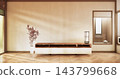 Minimal cabinet for tv interior wall mockup,3d rendering 143799668