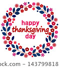 Happy Thanksgiving Day (Red, Navy, White background) 143799818