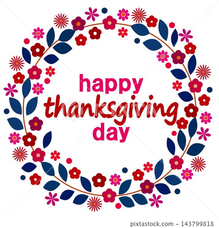 Happy Thanksgiving Day (Red, Navy, White background) Happy Thanksgiving Day (Red, Navy, White background) 143799818