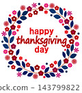 Happy Thanksgiving Day (Red, Navy, White background) 143799822