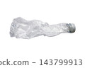 Crushed plastic bottle isolated on white background 143799913