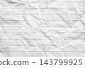 Blank crumpled lined notebook paper texture background 143799925