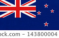 Illustration of the National Flag of New Zealand with Fabric Texture 143800004