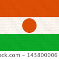 Illustration of the National Flag of Niger with Fabric Texture 143800006