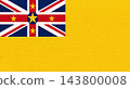 Illustration of the National Flag of Niue with Fabric Texture 143800008