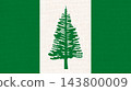 Illustration of the National Flag of Norfolk Island with Fabric Texture 143800009