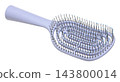 Lilac hair brush with a vented spiral base for blow drying and detangling 143800014