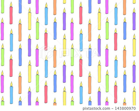 birthday candles seamless pattern colored hand drawn illustration. Vector graphic line ink art. , great for birthday parties, textiles, banners, wallpapers, wrapping birthday candles seamless pattern colored hand drawn illustration. Vector graphic line ink art. , great for birthday parties, textiles, banners, wallpapers, wrapping 143800970