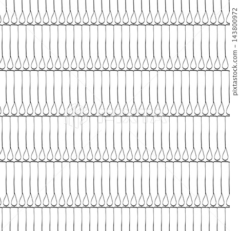 burning birthday closeup cake candles seamless pattern black and white hand drawn illustration. Vector graphic line ink art. Banner, poster, wrapping paper, sticker, print, modern textile design. 143800972