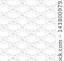 festive colorful bunting flags hanging on strings birthday seamless pattern Black and white hand drawn illustration. Vector graphic line ink art. creating a joyful and celebratory party designs. 143800979