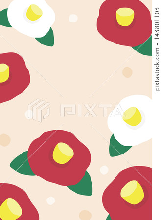 Camellia New Year's card background, winter flower postcard Camellia New Year's card background, winter flower postcard 143801103