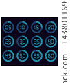 Digital Timer Countdown Seconds Circle Clocks Set 143801169