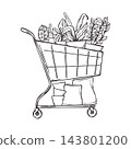 Shopping cart filled with potted houseplants and succulents. Indoor gardening and plant shopping. Houseplant care, home horticulture and green living concept. For spring promotion, shop sale 143801200