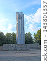 Monument to Revolutionary Action in Lodz Poland under blue sky 143801357